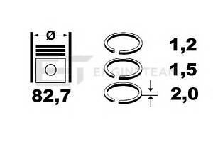 Комплект поршневых колец для моделей: CITROËN (XSARA, XSARA,C5,C5,C5,C5), PEUGEOT (406,406,407,407)