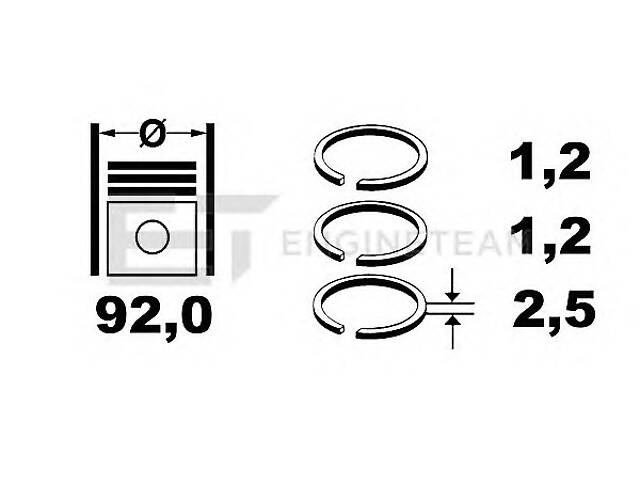 Комплект поршневых колец для моделей: SUBARU (IMPREZA, IMPREZA,IMPREZA,IMPREZA,IMPREZA,IMPREZA)