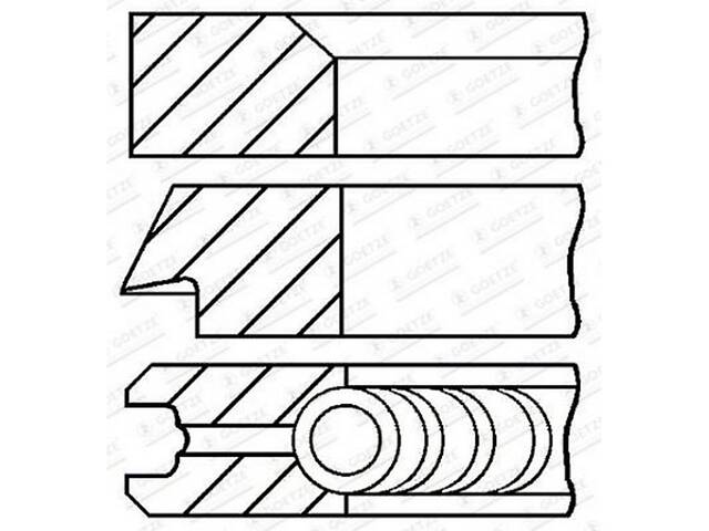 Комплект поршневых колец на 1 цилиндр 0,25мм 0813290500