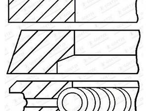 Комплект поршневих кілець на 1 циліндр 0,40мм 0812480600