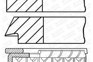 Комплект поршневых колец на 1 цилиндр 0,50мм 0878030700