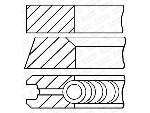 Комплект поршневых колец на 1 цилиндр 0,60мм 0831870810