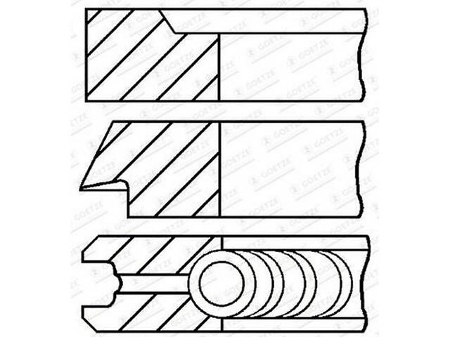 Комплект поршневых колец на 1 цилиндр 0818300000