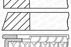 Комплект поршневых колец на 1 цилиндр 0843940000