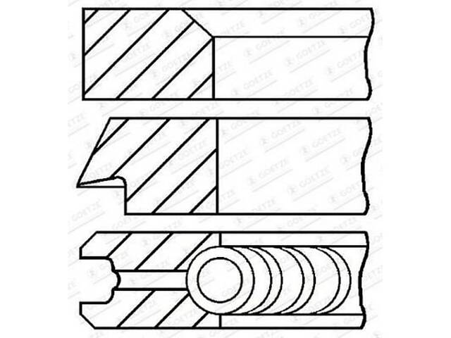 Комплект поршневых колец на 1 цилиндр