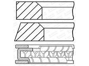 Комплект поршневых колец на 1 цилиндр