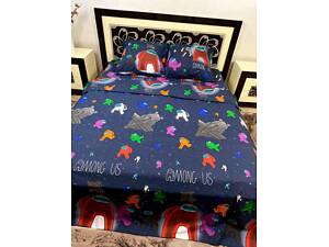 Комплект постільної білизни в дитяче ліжечко 'Синій космос'