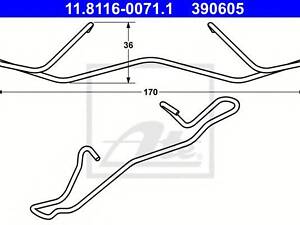 Комплект прижимних планок гальмівного супорту ATE 11811600711 на SEAT ALHAMBRA (710, 711)