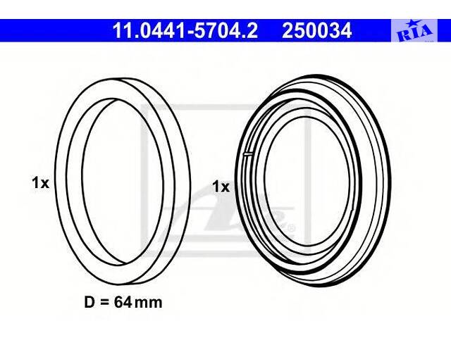 Комплект прокладок, корпус скоби гальма ATE 11044157042 на AUDI 100 седан (4A, C4)