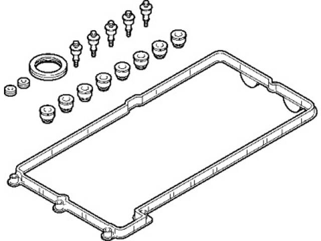 Комплект прокладок клапанної кришки, BMW 5 (E60), 6 (E63), 7 (E65), X5 (E53, E70) 3.6-4.8 01-10