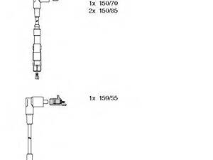 Комплект проводів MERCEDES 123124190 M102 &gt &gt 93 BREMI 258 на MERCEDES-BENZ 190 седан (W201)