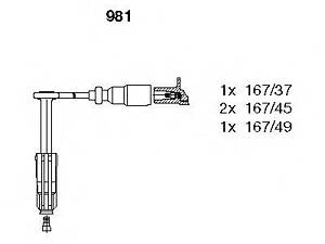 Комплект проводів MERCEDES W202 1,8-2,0 93-00 BREMI 981 на MERCEDES-BENZ C-CLASS седан (W202)