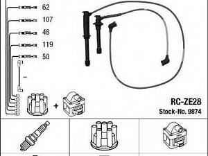 Комплект проводів запалення NGK 9874 на MAZDA 30X (EC)