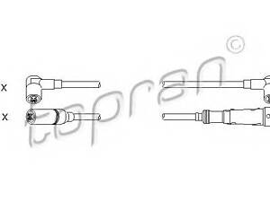 Комплект проводов зажигания TOPRAN 102982 на AUDI 4000 (81, 85, B2)