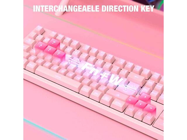 Комплект проводная игровая клавиатура и мышь ONIKUMA G25 CW905 Pink - Фото 2