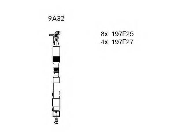 Комплект дротів запалення BREMI 9A32 на MERCEDES-BENZ E-CLASS седан (W210)