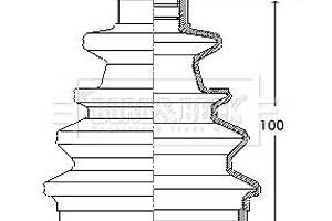Комплект пылезащитный, приводной вал Borg & Beck BCB2040