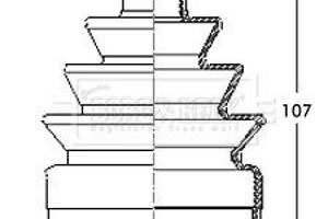 Комплект пилозахисний, приводний вал Borg & Beck BCB2131
