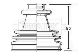 Комплект пылезащитный, приводной вал Borg & Beck BCB2212