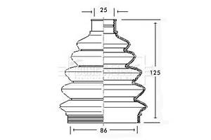 Комплект пилозахисний, приводний вал Borg & Beck BCB2302