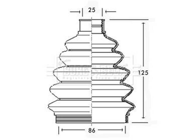 Комплект пилозахисний, приводний вал Borg & Beck BCB2302