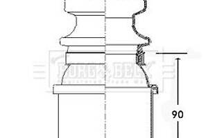 Комплект пылезащитный, приводной вал Borg & Beck BCB2307