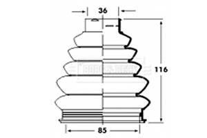 Комплект пылезащитный, приводной вал Borg & Beck BCB2360