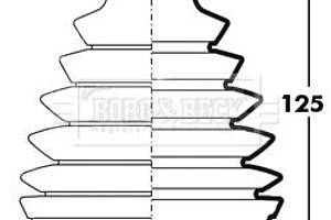 Комплект пылезащитный, приводной вал Borg & Beck BCB2395