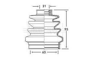 Комплект пылезащитный, приводной вал Borg & Beck BCB2687
