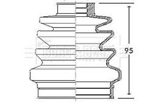 Комплект пылезащитный, приводной вал Borg & Beck BCB2687