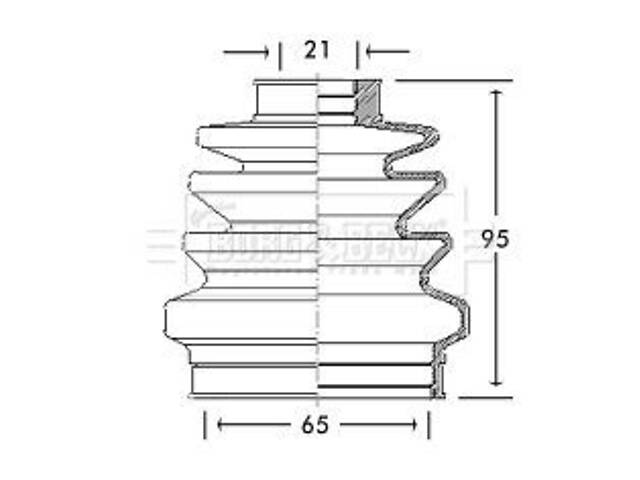 Комплект пылезащитный, приводной вал Borg & Beck BCB2687