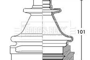 Комплект пылезащитный, приводной вал Borg & Beck BCB2769
