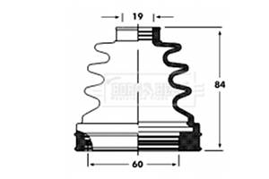 Комплект пылезащитный, приводной вал Borg & Beck BCB2800