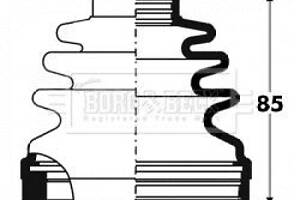 Комплект пылезащитный, приводной вал Borg & Beck BCB2879