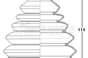 Комплект пылезащитный, приводной вал Borg & Beck BCB6180