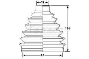 Комплект пылезащитный, приводной вал Borg & Beck BCB6227
