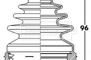 Комплект пылезащитный, приводной вал Borg & Beck BCB6244