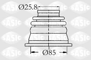 Комплект пылезащитный, приводной вал SASIC SAS4003408