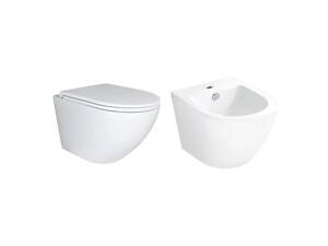 Комплект Qtap Robin 2 в 1: унітаз підвісний Ultra Quiet + біде підвісне