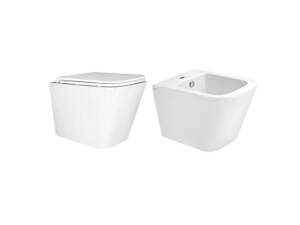 Комплект Qtap Tern 2 в 1: унітаз підвісний Ultra Quiet + біде підвісне