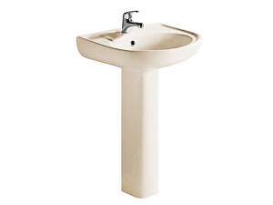 Комплект раковина + ніжка RAK Ceramics Cynthia Wash Basin (57 см) Слонова кістка