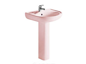Комплект раковини + ніжка RAK Ceramics Cynthia Wash Basin (57 см) Рожевий