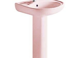 Комплект раковини + ніжка RAK Ceramics Cynthia Wash Basin (57 см) Рожевий