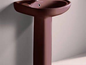 Комплект раковина + ніжка RAK Ceramics Cynthia Wash Basin (57 см) Бордовий