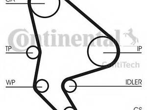 Комплект ремня ГРМ CONTITECH CT987K1 на CITROËN XANTIA (X2)