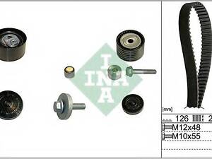 Комплект ременя ГРМ INA 530063810 на RENAULT MEGANE III купе (DZ0/1_)