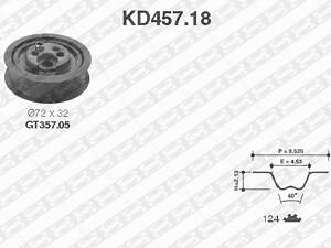 Комплект ременя ГРМ SNR KD45718