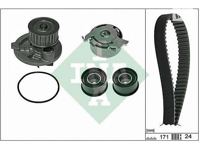 Комплект ременя ГРМ з помпою INA 530035831