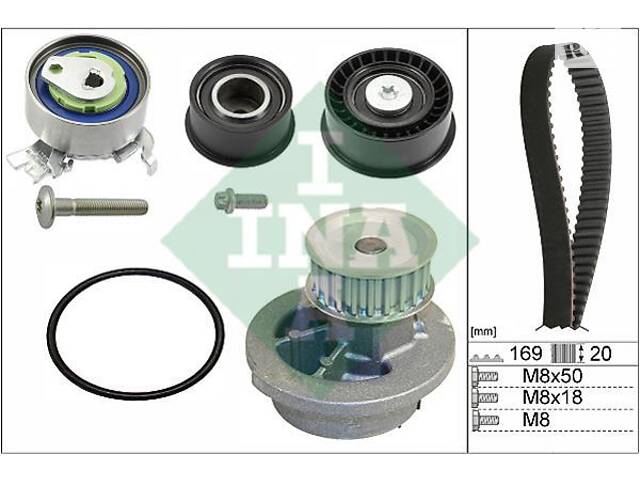 Комплект ременя ГРМ з помпою - Фото 1