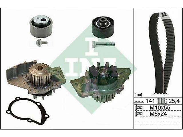 Комплект ременя ГРМ з помпою - Фото 1